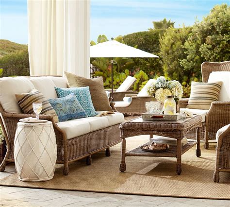 Serena & Lily offers flat-rate delivery in 7-10 days, with fees ranging from $19 to $119 depending on the size of the item (most <strong>furniture</strong> is going to land on the upper end of that spectrum). . Pottery barn patio furniture